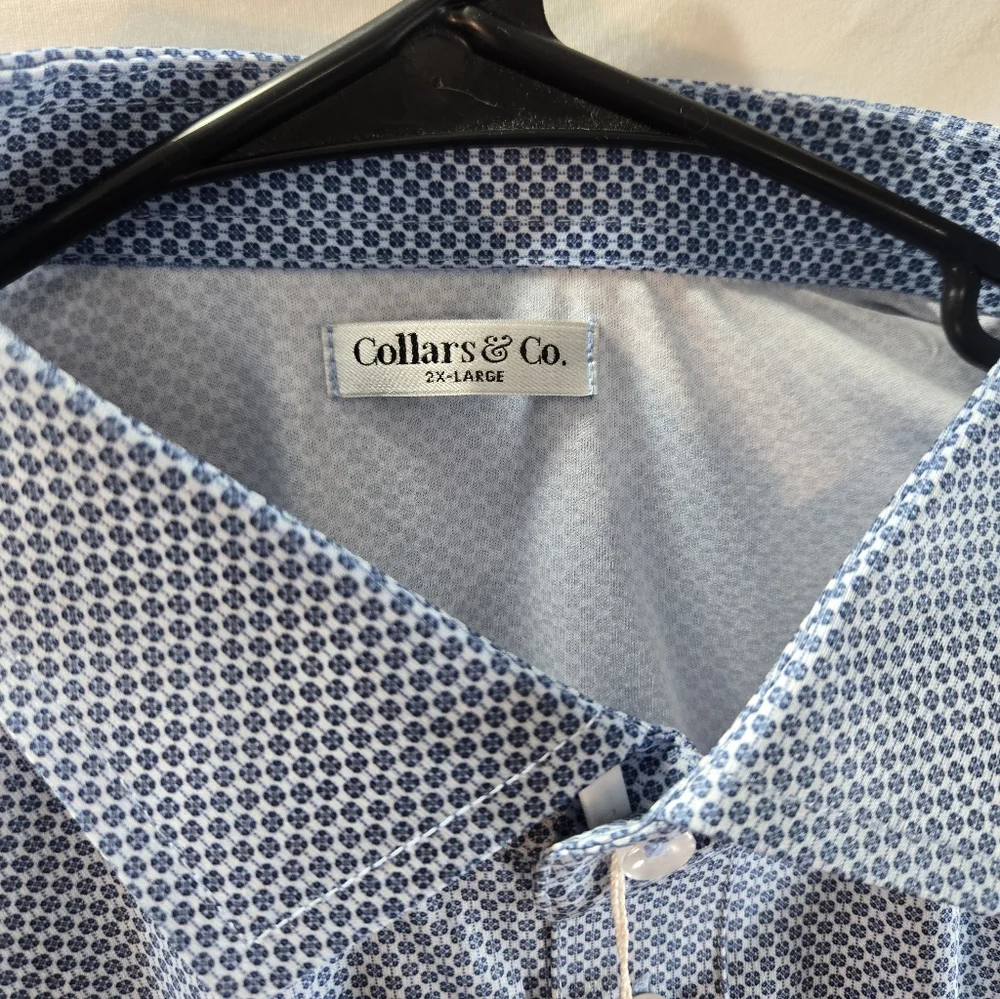 Lot of 3 Collars and Co Men's Size 2XL Polo Dress Shirts New with Tags